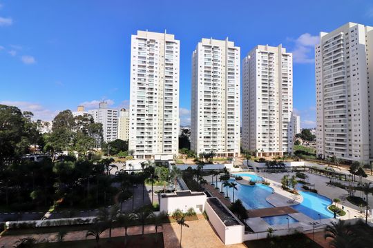 Varanda gourmet Vista  de apartamento à venda com 3 quartos, 107m² em Vila Lusitania, São Bernardo do Campo