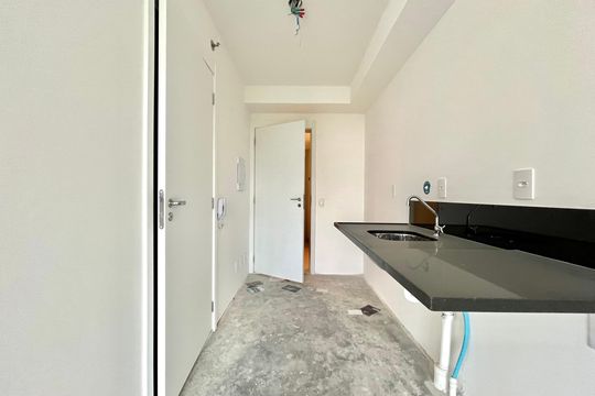 Cozinha de kitnet/studio à venda com 1 quarto, 26m² em Vila Clementino, São Paulo