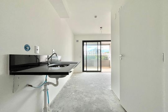 Cozinha de kitnet/studio à venda com 1 quarto, 26m² em Vila Clementino, São Paulo
