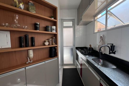 Cozinha - Armários de apartamento à venda com 3 quartos, 144m² em Castelo, Belo Horizonte