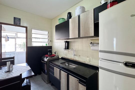 Cozinha  de apartamento à venda com 1 quarto, 51m² em Vila Santa Luzia, São Bernardo do Campo