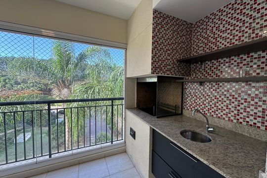 Varanda da Sala de apartamento para alugar com 3 quartos, 144m² em Santana de Parnaíba, Santana de Parnaíba