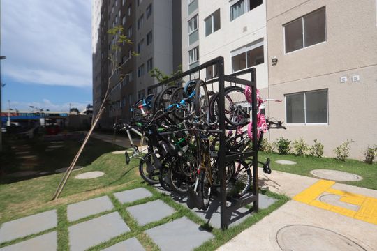 Área comum - Bicicletário de apartamento para alugar com 2 quartos, 32m² em Parque São Lourenço, São Paulo