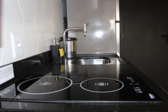 Cozinha de kitnet/studio à venda com 2 quartos, 16m² em Bela Vista, São Paulo