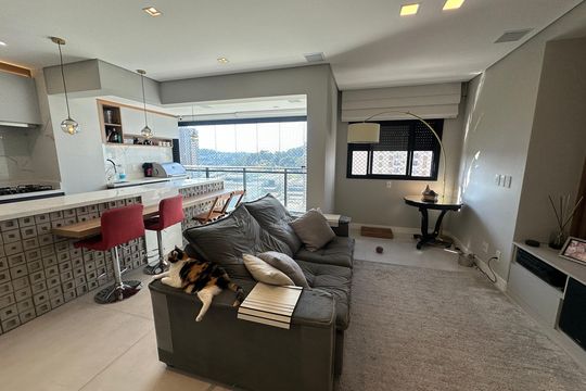 Sala de apartamento à venda com 2 quartos, 87m² em Tamboré, Barueri