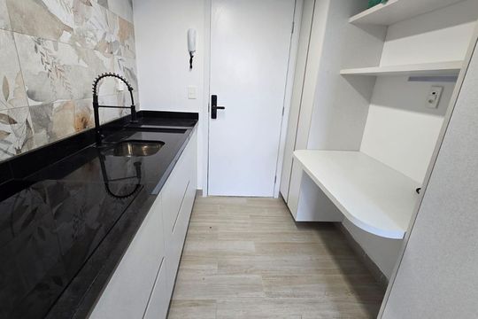 Cozinha de apartamento para alugar com 1 quarto, 39m² em Belenzinho, São Paulo
