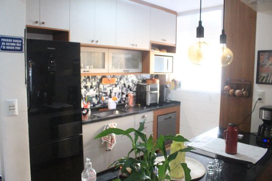 Cozinha de apartamento à venda com 2 quartos, 75m² em Fundação, São Caetano do Sul