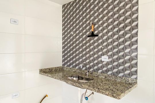 Cozinha de apartamento para alugar com 2 quartos, 37m² em Cidade Líder, São Paulo