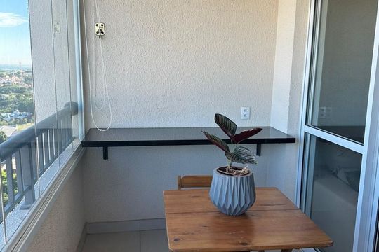 Varanda de apartamento à venda com 3 quartos, 70m² em Fazenda Santa Cândida, Campinas
