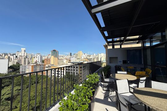 Área comum - Churrasqueira de kitnet/studio à venda com 1 quarto, 18m² em Campos Elíseos, São Paulo