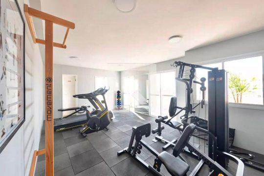 Área comum - Academia de apartamento para alugar com 1 quarto, 40m² em Mirandópolis, São Paulo