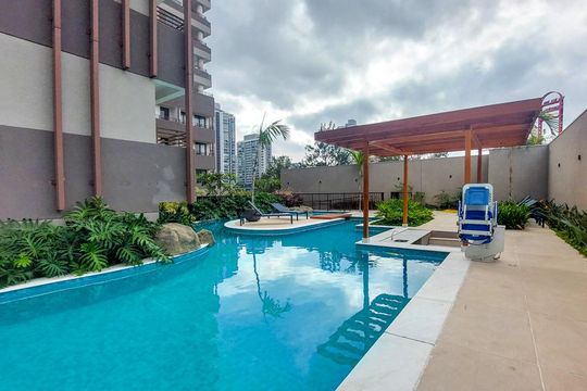 Área comum - Piscina de apartamento para alugar com 3 quartos, 74m² em Santo Amaro, São Paulo