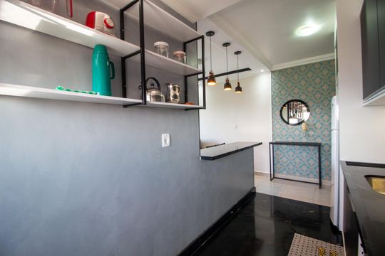 Cozinha de apartamento para alugar com 2 quartos, 57m² em Parque Bela Vista, Votorantim