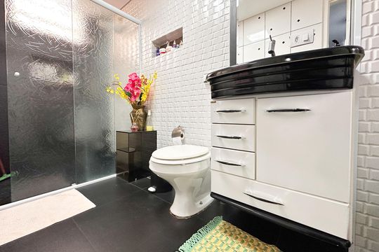 Banheiro Social de apartamento à venda com 2 quartos, 74m² em Jardim Portugal, São Bernardo do Campo