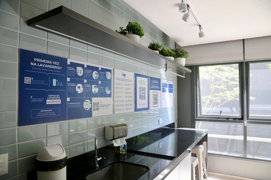Área comum de kitnet/studio à venda com 1 quarto, 26m² em Campo Belo, São Paulo