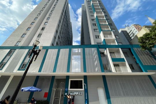 Fachada do Prédio de apartamento para alugar com 1 quarto, 26m² em Campos Elíseos, São Paulo