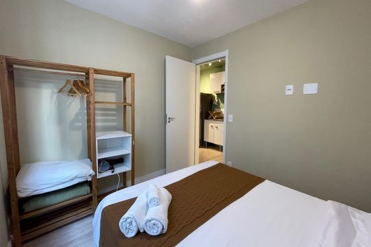 Quarto  de apartamento para alugar com 1 quarto, 26m² em Campos Elíseos, São Paulo