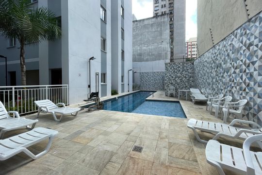 Área comum - Piscina de apartamento para alugar com 1 quarto, 26m² em Campos Elíseos, São Paulo
