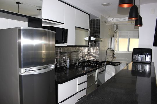Cozinha de kitnet/studio à venda com 1 quarto, 52m² em Consolação, São Paulo