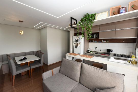 Sala de apartamento à venda com 3 quartos, 68m² em Jk, Contagem