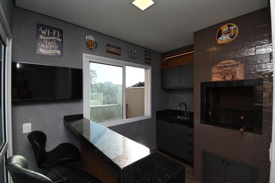 Área gourmet de casa de condomínio à venda com 3 quartos, 148m² em Cajuru, Curitiba