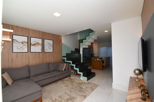 Sala de casa de condomínio à venda com 3 quartos, 148m² em Cajuru, Curitiba