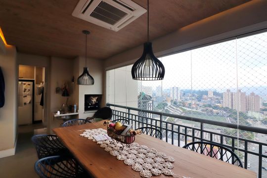 Varanda gourmet de apartamento à venda com 3 quartos, 118m² em Baeta Neves, São Bernardo do Campo