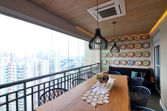 Varanda gourmet de apartamento à venda com 3 quartos, 118m² em Baeta Neves, São Bernardo do Campo