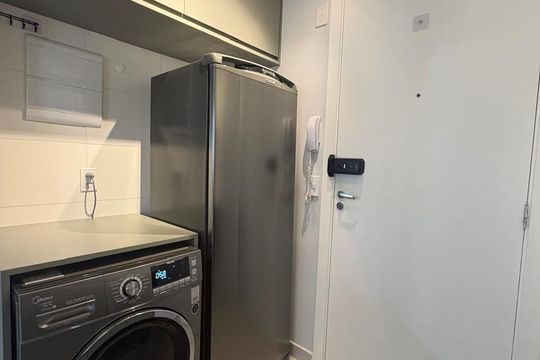 Cozinha de kitnet/studio para alugar com 1 quarto, 25m² em Vila Clementino, São Paulo