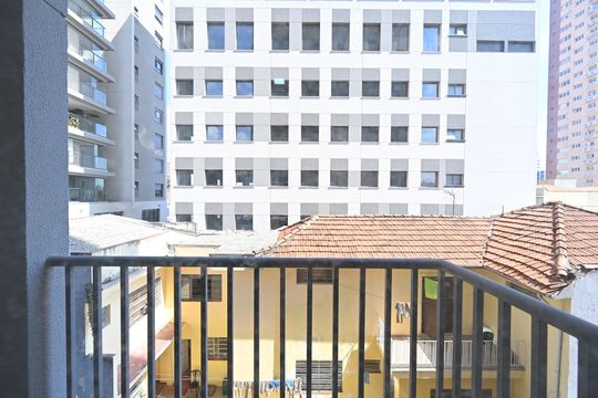 Vista da Sala de apartamento à venda com 1 quarto, 29m² em Mirandópolis, São Paulo
