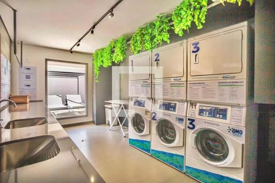 Área comum - Lavanderia de kitnet/studio para alugar com 1 quarto, 34m² em Vila Clementino, São Paulo