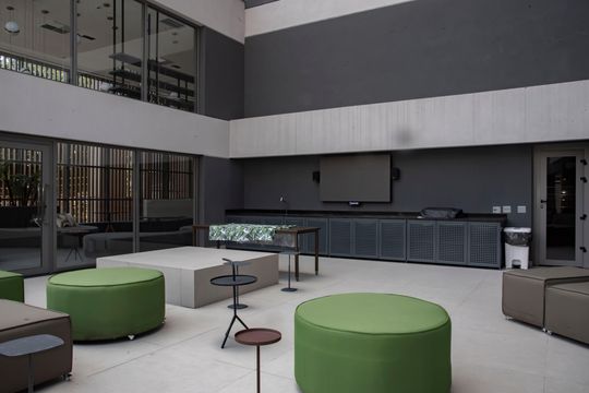 Área comum - Cine lounge de kitnet/studio à venda com 1 quarto, 21m² em Vila Clementino, São Paulo