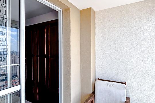Varanda de apartamento para alugar com 1 quarto, 35m² em Vila Gomes Cardim, São Paulo