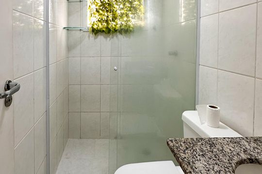 Banheiro Social de apartamento para alugar com 2 quartos, 48m² em Demarchi, São Bernardo do Campo