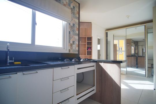 Cozinha de kitnet/studio para alugar com 1 quarto, 30m² em Centro, São Leopoldo