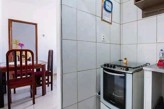 Sala/cozinha de apartamento para alugar com 1 quarto, 36m² em José Menino, Santos