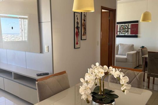 Sala de apartamento para alugar com 2 quartos, 56m² em Vila Brasilia, Aparecida de Goiânia