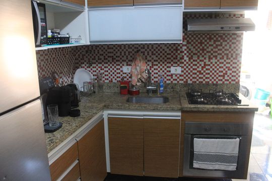 Cozinha de apartamento à venda com 2 quartos, 105m² em Barcelona, São Caetano do Sul