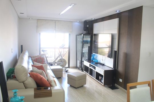 Sala de apartamento à venda com 2 quartos, 105m² em Barcelona, São Caetano do Sul