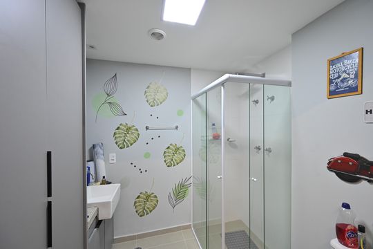 Banheiro Social de kitnet/studio à venda com 1 quarto, 26m² em Vila da Saúde, São Paulo
