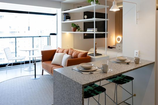 Sala de kitnet/studio para alugar com 1 quarto, 33m² em Jardim Esplanada, São José dos Campos