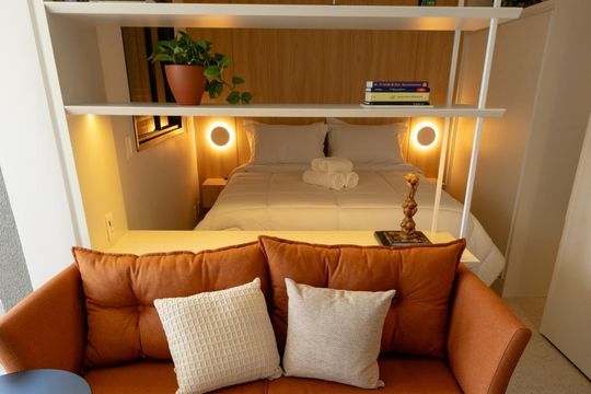 Sala de kitnet/studio para alugar com 1 quarto, 33m² em Jardim Esplanada, São José dos Campos