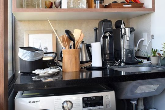 Cozinha de apartamento à venda com 2 quartos, 67m² em Pinheiros, São Paulo