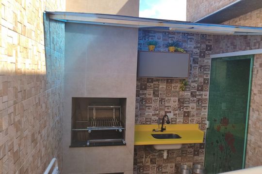 churrasqueira de casa à venda com 2 quartos, 140m² em Parque Novo Oratório, Santo André