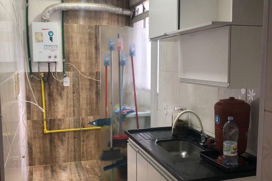 Cozinha de apartamento à venda com 2 quartos, 39m² em Vila Damaceno, São Paulo