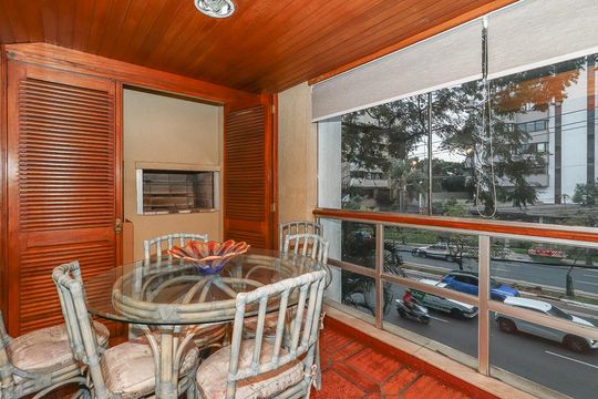 Varanda da Sala de apartamento à venda com 3 quartos, 153m² em Bela Vista, Porto Alegre