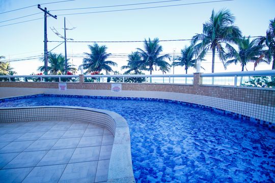 Área comum - Piscina de apartamento para alugar com 3 quartos, 141m² em Vilamar, Praia Grande