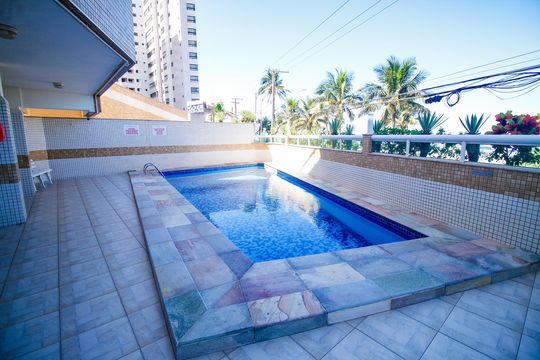 Área comum - Piscina de apartamento para alugar com 3 quartos, 141m² em Vilamar, Praia Grande