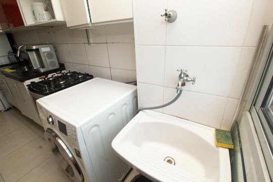 Área de Serviço de apartamento à venda com 2 quartos, 50m² em Vila Homero Thon, Santo André