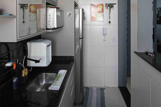 Cozinha de apartamento à venda com 2 quartos, 45m² em Jardim Santa Teresinha, São Paulo